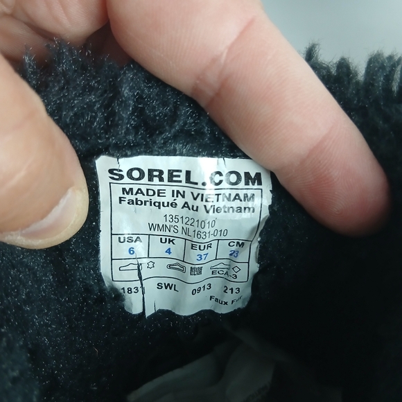 SOREL Women Winter Snow Boots Size 6 Black Color Waterproof - Picture 8 of 8